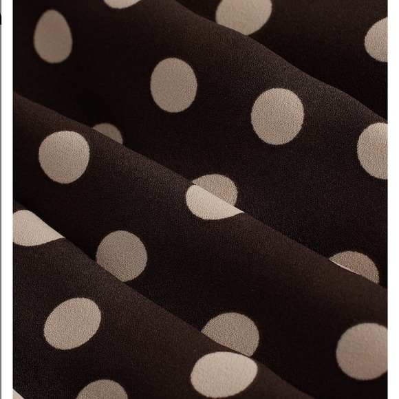 NWT Bloggers Favorite Express Polka Dot Ruched Tie Waist Tube Top - Picture 10 of 13